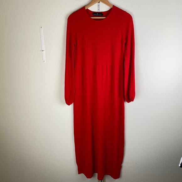 Tuckernuck Lennox Dress Size M Red Sweater Maxi Long Sleeve Pomander Place - Picture 5 of 13